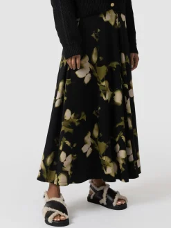 New Saint and Sofia Nora A-Line Skirt - Green Aurora