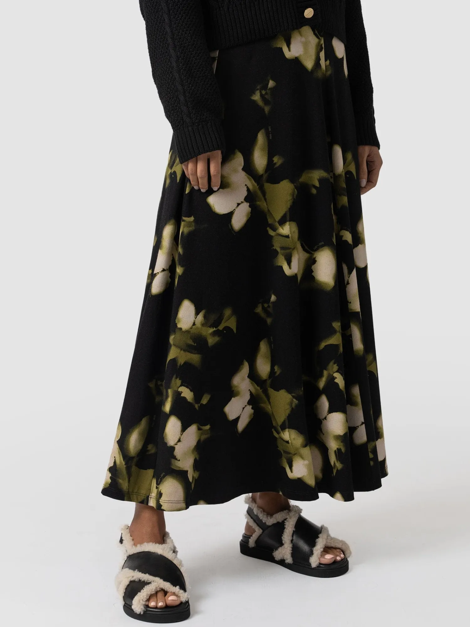 New Saint and Sofia Nora A-Line Skirt - Green Aurora