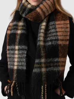 Best Saint and Sofia Nora Check Scarf - Orange