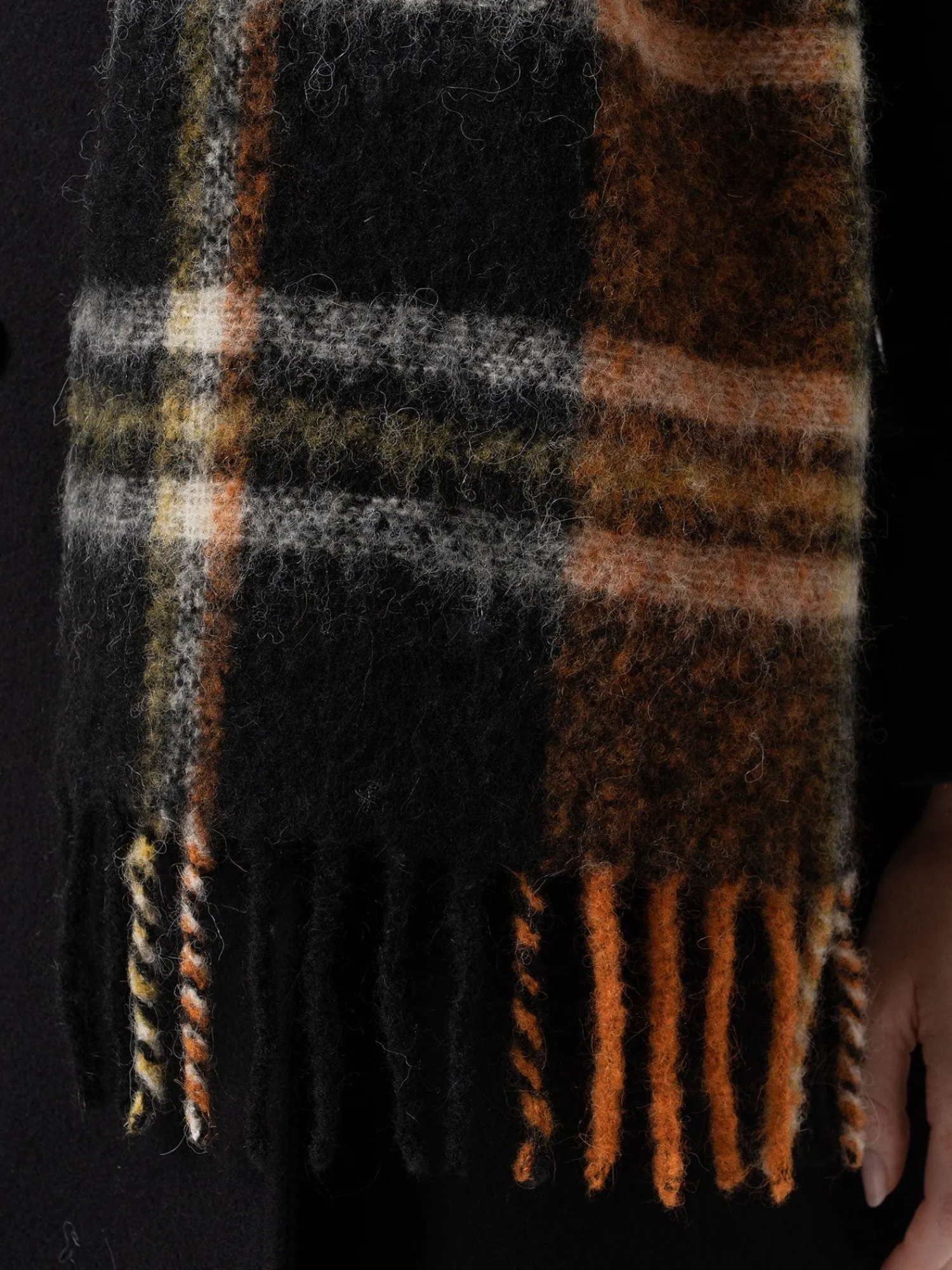 Best Saint and Sofia Nora Check Scarf - Orange