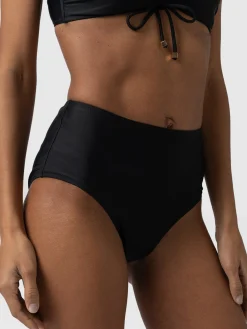 Discount Saint and Sofia Nova High Waisted Bikini Bottom - Black