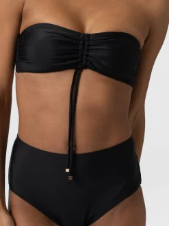 Discount Saint and Sofia Nova High Waisted Bikini Bottom - Black