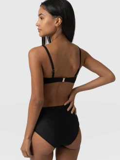 Discount Saint and Sofia Nova High Waisted Bikini Bottom - Black