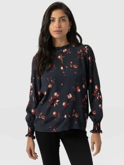 Online Saint and Sofia Olivia Blouse - Dark Roses