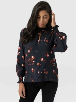 Online Saint and Sofia Olivia Blouse - Dark Roses