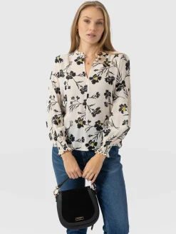 Hot Saint and Sofia Olivia Blouse - White Spring Floral