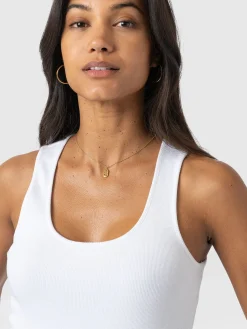 Sale Saint and Sofia Olivia Rib Vest - White