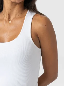 Sale Saint and Sofia Olivia Rib Vest - White