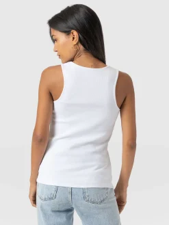 Sale Saint and Sofia Olivia Rib Vest - White