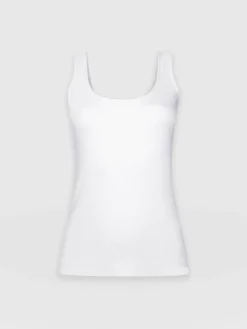 Sale Saint and Sofia Olivia Rib Vest - White