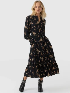 Sale Saint and Sofia Olivia Zip Up Dress - Highland Paisley