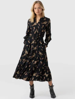 Sale Saint and Sofia Olivia Zip Up Dress - Highland Paisley