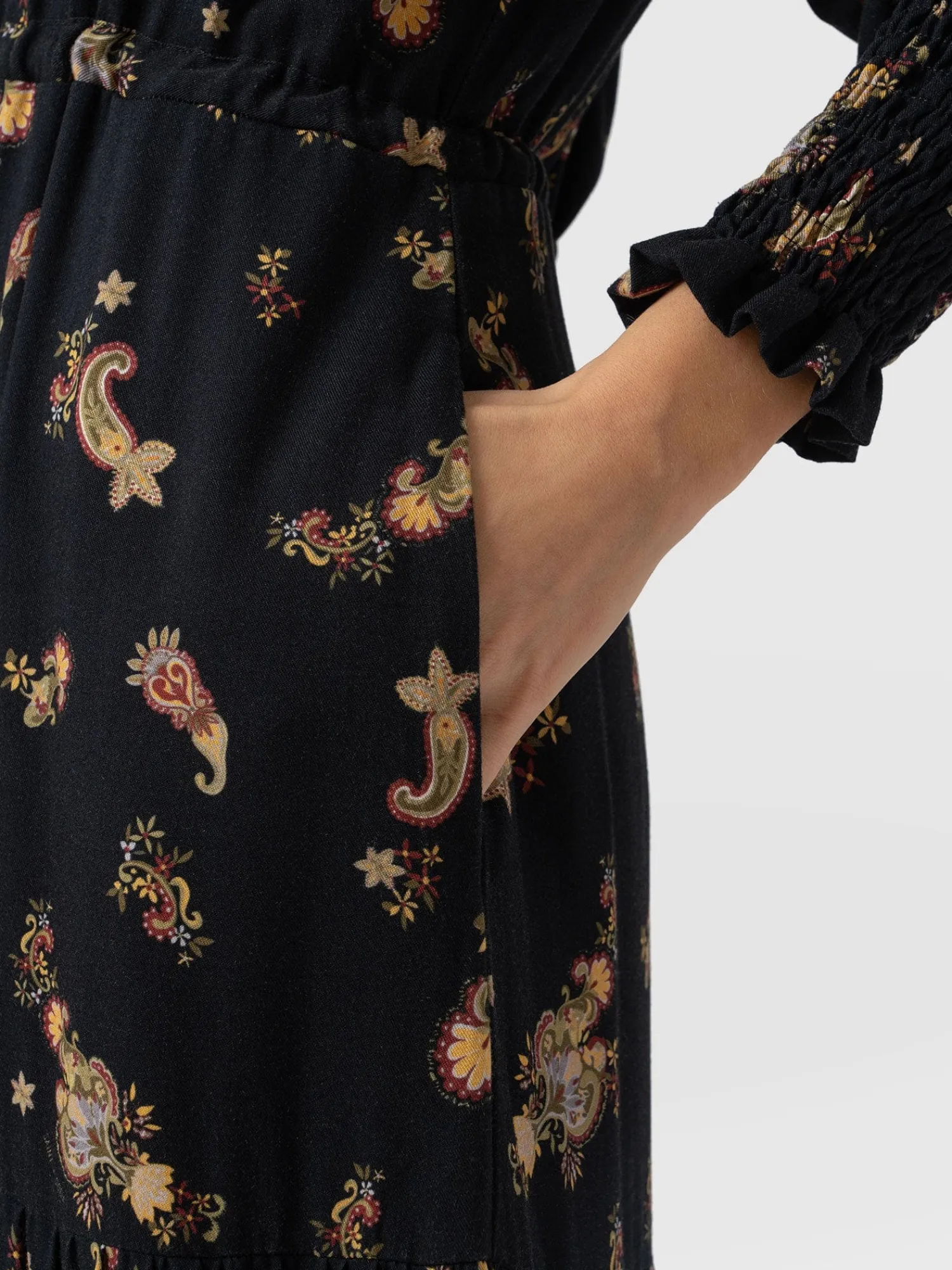 Sale Saint and Sofia Olivia Zip Up Dress - Highland Paisley