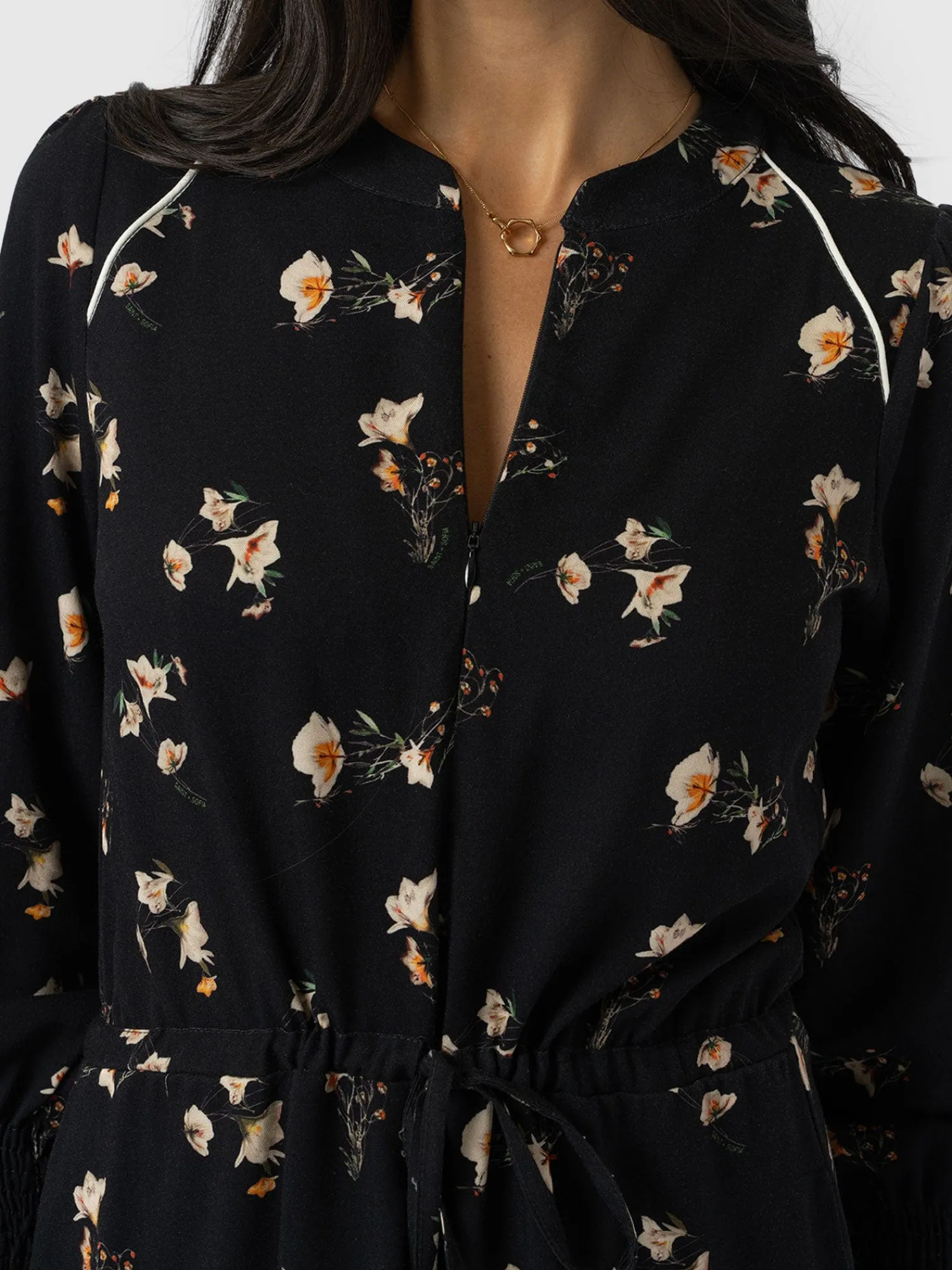 Outlet Saint and Sofia Olivia Zip Up Dress - Lily Gardens