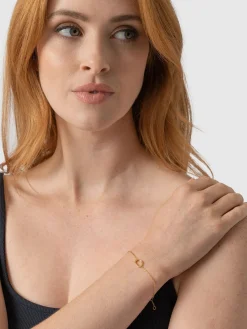 Best Saint and Sofia Organic Open Oval Bracelet - Gold