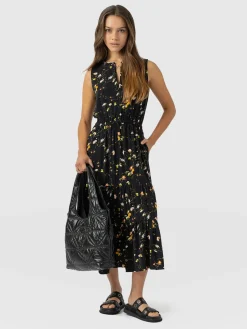 New Saint and Sofia Orla Dress - Black Floral