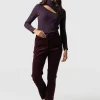 Fashion Saint and Sofia Palmer Pant Corduroy - Plum