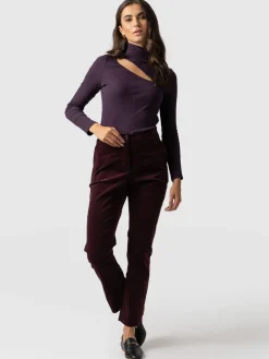 Fashion Saint and Sofia Palmer Pant Corduroy - Plum