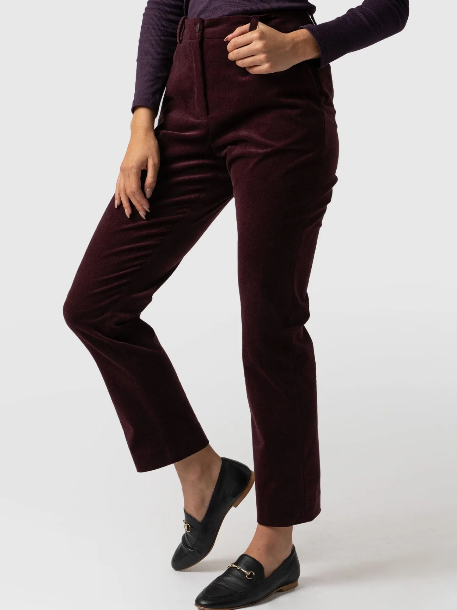 Fashion Saint and Sofia Palmer Pant Corduroy - Plum
