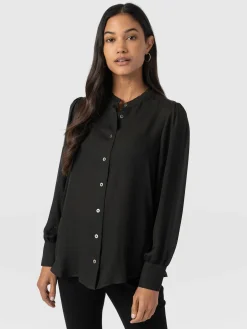 Fashion Saint and Sofia Paxton Pussybow Blouse - Black