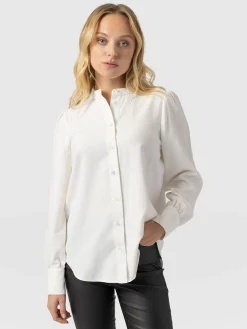 Sale Saint and Sofia Paxton Pussybow Blouse - Cream