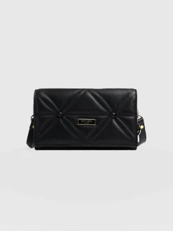 Online Saint and Sofia Quilted Keira Cross Body Bag - Black