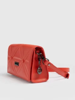 Sale Saint and Sofia Quilted Keira Cross Body Bag - Coral
