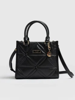 Sale Saint and Sofia Quilted Mia Mini Tote Bag - Black