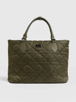 Outlet Saint and Sofia Quilted Selene Shopper Bag - Khaki