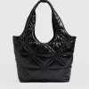 Online Saint and Sofia Quilted Stella Shoulder Tote Bag - Black