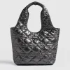Clearance Saint and Sofia Quilted Stella Shoulder Tote Bag - Gunmetal