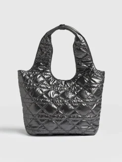 Clearance Saint and Sofia Quilted Stella Shoulder Tote Bag - Gunmetal