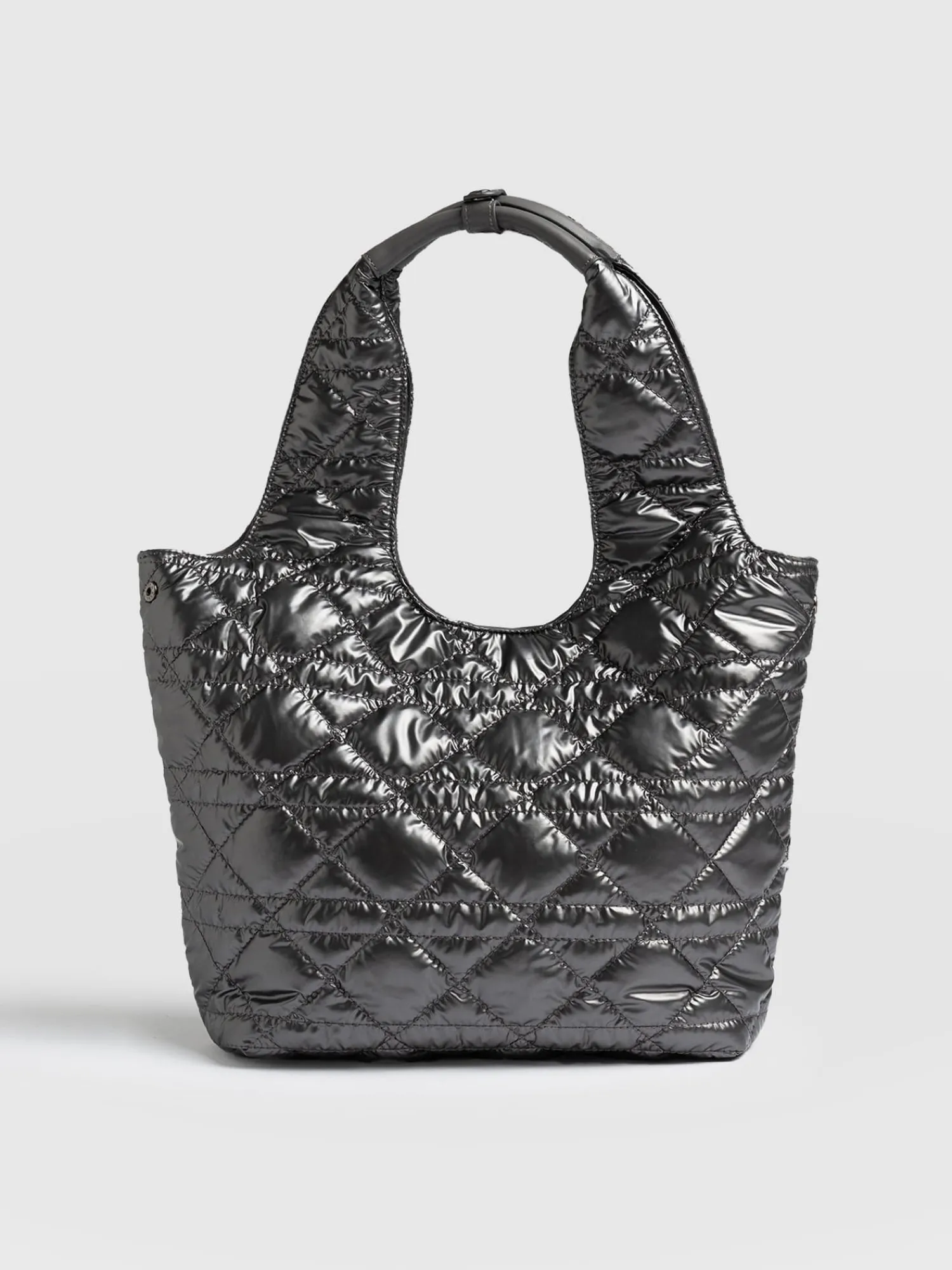 Clearance Saint and Sofia Quilted Stella Shoulder Tote Bag - Gunmetal