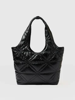 Online Saint and Sofia Quilted Stella Shoulder Tote Bag - Black