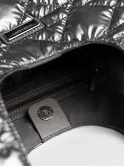 Clearance Saint and Sofia Quilted Stella Shoulder Tote Bag - Gunmetal