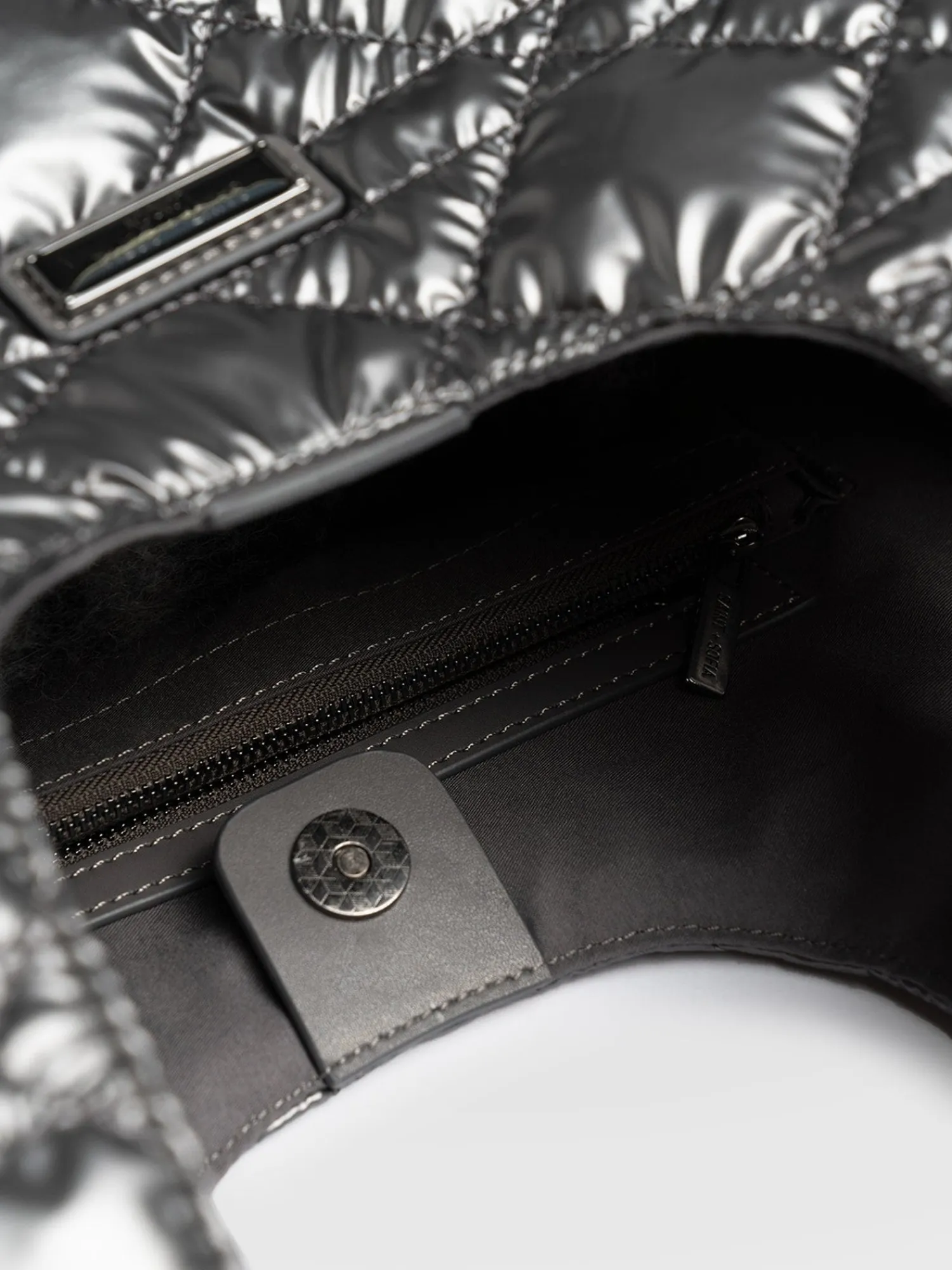 Clearance Saint and Sofia Quilted Stella Shoulder Tote Bag - Gunmetal