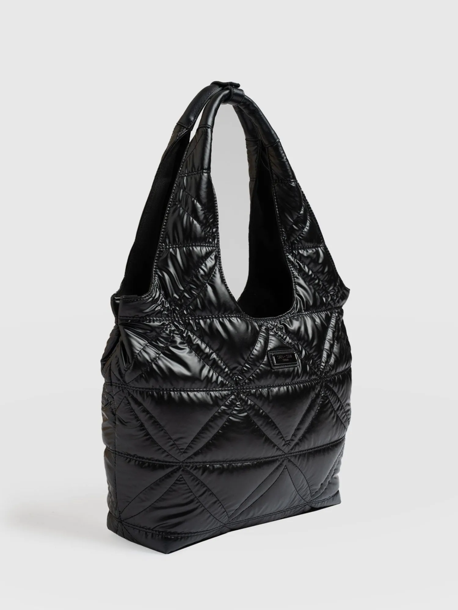 Online Saint and Sofia Quilted Stella Shoulder Tote Bag - Black