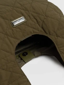 New Saint and Sofia Quilted Stella Shoulder Tote Bag - Khaki