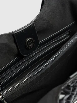 Online Saint and Sofia Quilted Stella Shoulder Tote Bag - Black