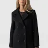 Hot Saint and Sofia Quinn Pea Coat - Black