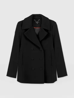 Hot Saint and Sofia Quinn Pea Coat - Black