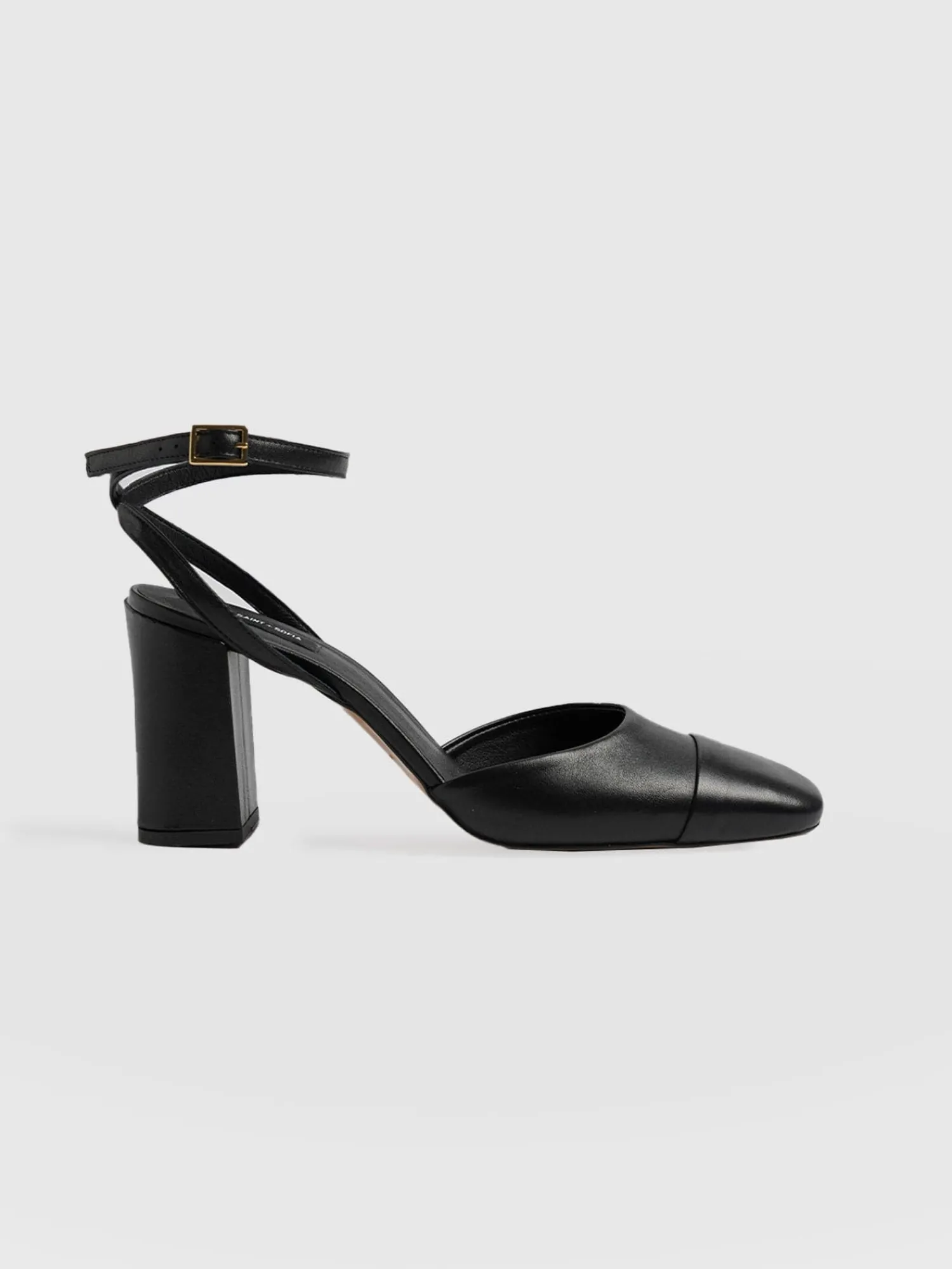 Online Saint and Sofia Rayner Cap Toe Heel - Black