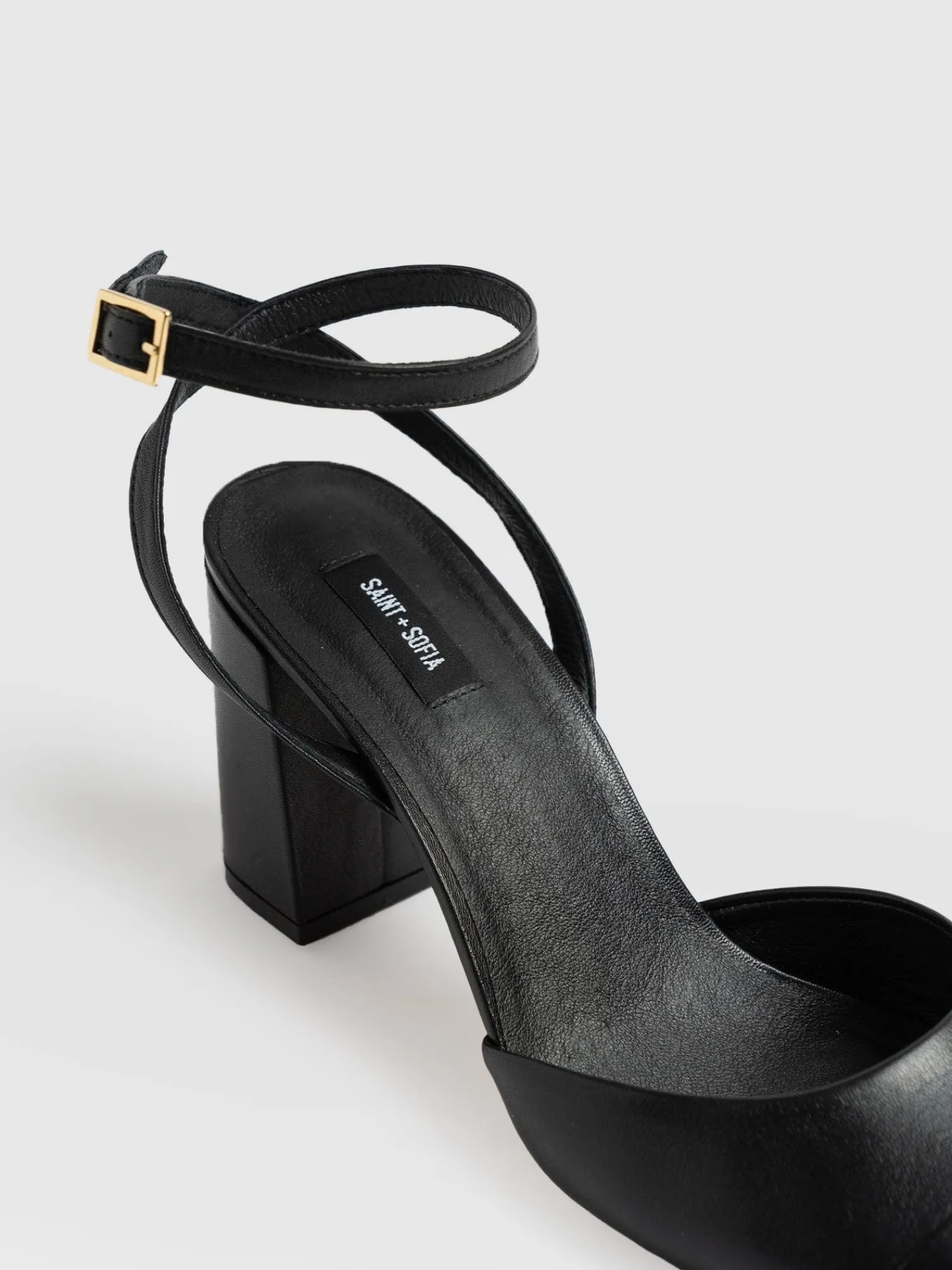 Online Saint and Sofia Rayner Cap Toe Heel - Black