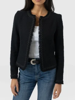 Discount Saint and Sofia Rayner Jacket - Black Bouclé