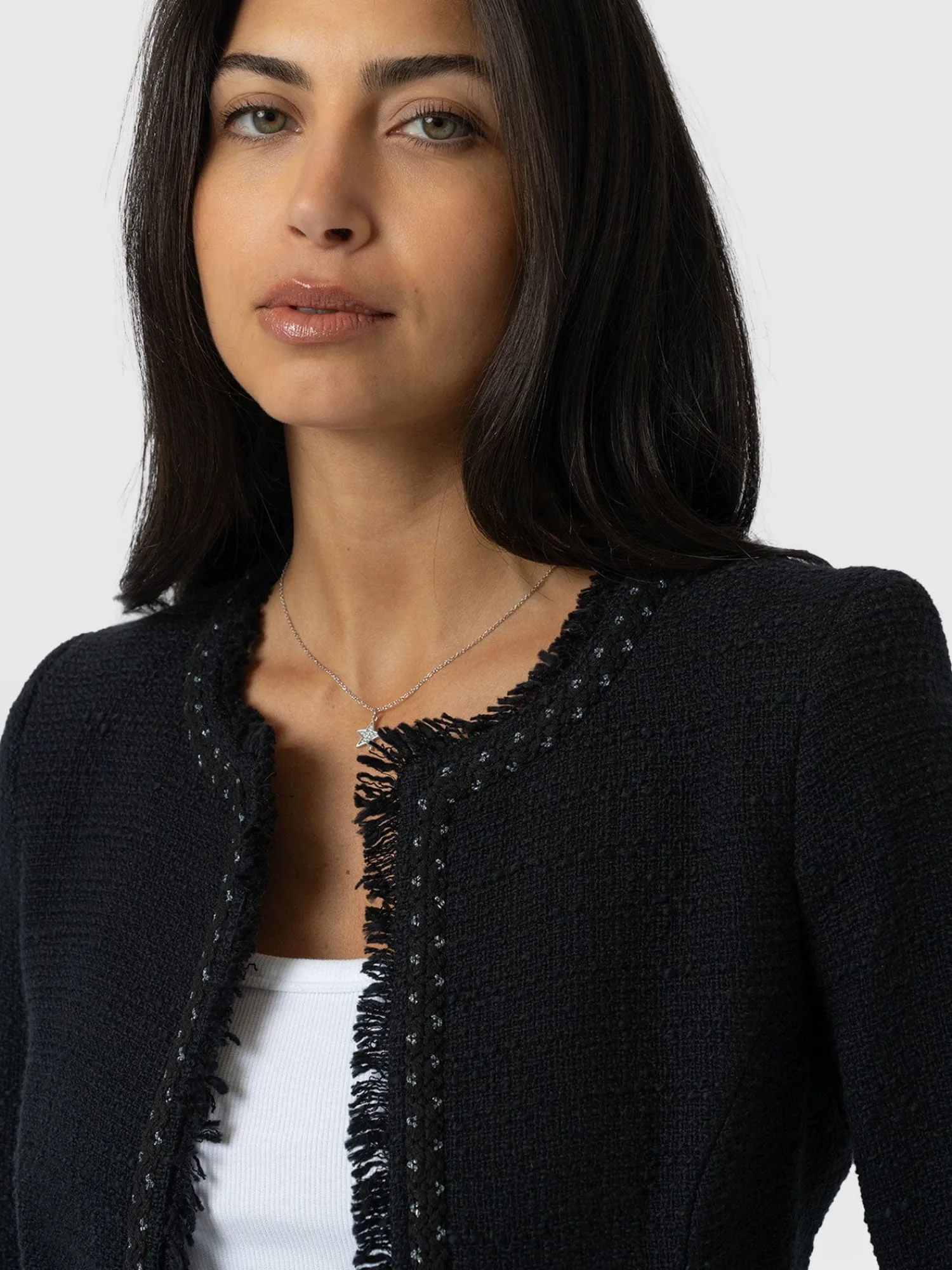 Discount Saint and Sofia Rayner Jacket - Black Bouclé