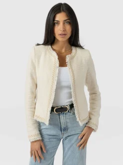 Online Saint and Sofia Rayner Jacket - Cream Bouclé