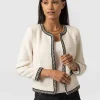 Outlet Saint and Sofia Rayner Jacket - Cream/Black