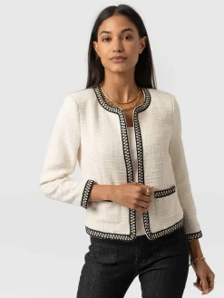 Outlet Saint and Sofia Rayner Jacket - Cream/Black