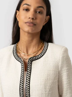 Outlet Saint and Sofia Rayner Jacket - Cream/Black