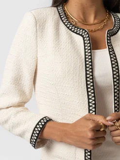 Outlet Saint and Sofia Rayner Jacket - Cream/Black